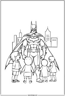 Batman saving children