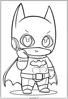 Batman talking on a small communication device
