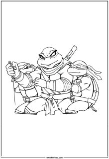 Ninja turtles Splinter teaching the turtles