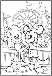 Sonic and Mickey Mouse