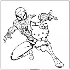 Spiderman and Hello Kitty