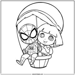 Spiderman with Dora