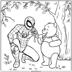 Spiderman with Winnie